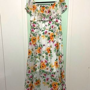 Torrid off the shoulder maxi dress